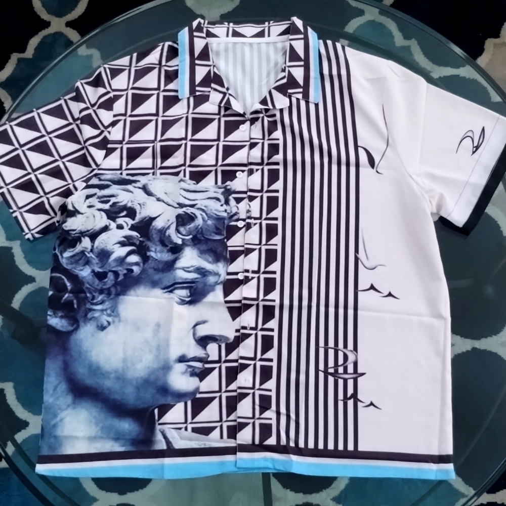 Graphic Button Shirt